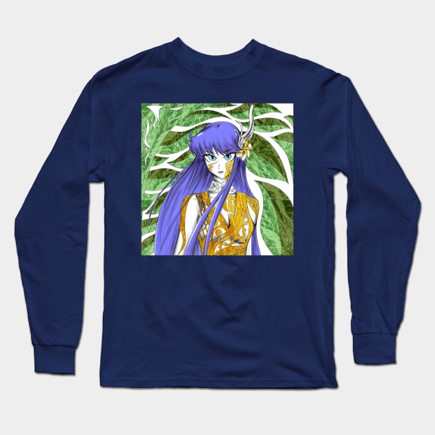 saori kido the athena god saint in saint seiya Long Sleeve T-Shirt by jorge_lebeau